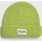 Chlapčenské Detské čiapky Guess zelenej farby z akrylového vlákna v zľave 