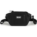Dievčenské Designer Crossbody kabelky DKNY čiernej farby z polyuretánu Vegan v zľave 