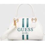 Dievčenské Crossbody kabelky Guess bielej farby z polyuretánu Vegan v zľave 