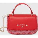 Dievčenské Crossbody kabelky Guess červenej farby z polyuretánu Vegan 
