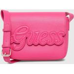 Dievčenské Crossbody kabelky Guess ružovej farby z polyuretánu Vegan v zľave 