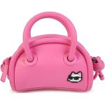 Dievčenské Designer Crossbody kabelky Karl Lagerfeld ružovej farby zo syntetiky 
