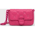 Dievčenské Crossbody kabelky ružovej farby z polyuretánu Vegan 