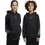 Chlapčenské Detské mikiny adidas čiernej farby z polyesteru udržateľná móda 