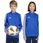 Detské mikiny na zips adidas Performance modrej farby z polyesteru udržateľná móda 