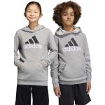 Chlapčenské Detské mikiny adidas sivej farby z bavlny udržateľná móda 