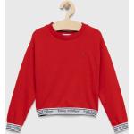 Dievčenské Detské mikiny Tommy Hilfiger červenej farby z bavlny do 8 rokov 