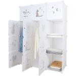 Detské skrine a skrinky Kondela bielej farby z plastu s policami 