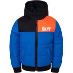 Chlapčenské Designer Detské zimné bundy DKNY modrej farby z polyamidu 