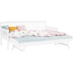 Detské postele Kondela bielej farby z masívu rozkladacie 