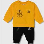 Chlapčenské Detské teplákové súpravy adidas Originals žltej farby z bavlny do 3 mesiacov v zľave udržateľná móda 