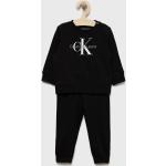 Detské teplákové súpravy Calvin Klein Jeans čiernej farby z bavlny do 6 mesiacov 