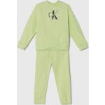 Detské teplákové súpravy Calvin Klein Jeans zelenej farby z bavlny do 24 mesiacov 