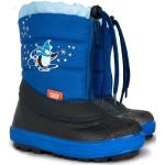 Chlapčenské Snehule Demar modrej farby vo veľkosti 23 s výškou opätku viac ako 9 cm šnurovacie na zimu 