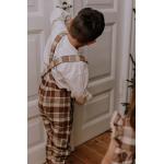 Chlapčenské Detské nohavice BIO hnedej farby z bavlny do 24 mesiacov v zľave udržateľná móda 