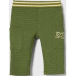 Chlapčenské Dievčenské nohavičky Emporio Armani zelenej farby z bavlny 