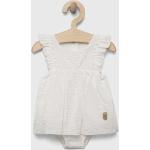 Dievčenské áčkové šaty jamiks bielej farby z bavlny do 18 mesiacov 