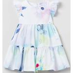 Dievčenské áčkové šaty OVS bielej farby z bavlny do 9 mesiacov v zľave 