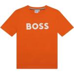 Chlapčenské Designer Detské tričká HUGO BOSS BOSS oranžovej farby z bavlny 