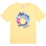 Chlapčenské Designer Detské tričká HUGO BOSS BOSS žltej farby z bavlny v zľave 