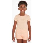 Dievčenské Detské tričká s krátkym rukávom Calvin Klein Jeans oranžovej farby z bavlny do 8 rokov 