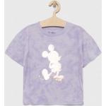 Dievčenské Detské tričká s krátkym rukávom GAP fialovej farby z bavlny 