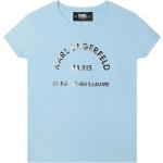 Dievčenské Designer Detské tričká s krátkym rukávom Karl Lagerfeld BIO modrej farby z tričkoviny udržateľná móda 