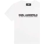 Chlapčenské Designer Detské tričká Karl Lagerfeld bielej farby z bavlny v zľave 