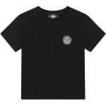 Designer Detské tričká Karl Lagerfeld čiernej farby z bavlny 