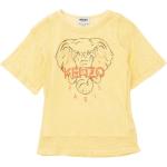 Detské bavlnené tričko Kenzo Kids žltá farba,