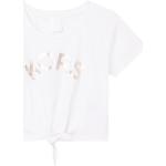 Dievčenské Designer Detské tričká s krátkym rukávom Michael Kors bielej farby z bavlny v zľave 