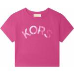 Dievčenské Designer Detské tričká s krátkym rukávom Michael Kors fialovej farby z bavlny 
