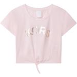 Dievčenské Designer Detské tričká s krátkym rukávom Michael Kors ružovej farby z bavlny v zľave 