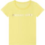Dievčenské Designer Detské tričká s krátkym rukávom Michael Kors žltej farby z bavlny v zľave 