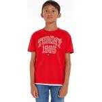 Chlapčenské Detské tričká Tommy Hilfiger červenej farby z bavlny v zľave 