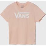 Dievčenské Detské tričká s krátkym rukávom Vans Flying V ružovej farby z bavlny 