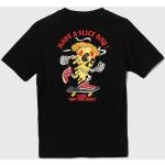Chlapčenské Detské tričká Vans čiernej farby z bavlny s motívom: Pizza 