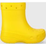 Dievčenské Gumáky Crocs žltej farby zo syntetiky vo veľkosti 20 