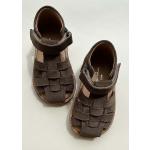 Detské Kožené sandále sivej farby zo syntetiky vo veľkosti 30 v zľave na leto 