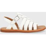 Dievčenské Kožené sandále pom d'api bielej farby zo syntetiky vo veľkosti 30 na leto 