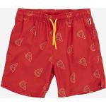 Chlapčenské Detské kraťasy Happy Socks červenej farby z polyesteru do 10 rokov s motívom: Pizza 