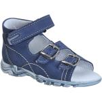 Chlapčenské Kožené sandále modrej farby vo veľkosti 27 na suchý zips na leto 