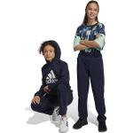 Chlapčenské Detské nohavice adidas tmavo modrej farby s jednofarebným vzorom z polyesteru udržateľná móda 