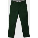Chlapčenské Detské nohavice Tommy Hilfiger zelenej farby s jednofarebným vzorom z bavlny do 8 rokov 
