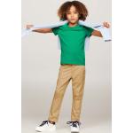 Chlapčenské Detské nohavice Tommy Hilfiger žltej farby s jednofarebným vzorom z bavlny do 7 rokov 