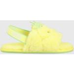 Dievčenské Papuče UGG Australia žltej farby z tkaniny vo veľkosti 30 v zľave 