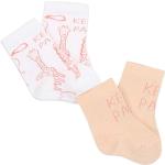Designer Detské ponožky KENZO Kids ružovej farby z bavlny v zľave 