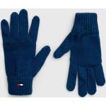 Detské rukavice Tommy Hilfiger tmavo modrej farby z bavlny v zľave 