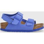 Chlapčenské Sandále Birkenstock modrej farby zo syntetiky vo veľkosti 34 v zľave na leto 
