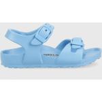 Detské Sandále Birkenstock Rio modrej farby zo syntetiky vo veľkosti 33 na leto 